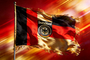 德国国家足球队黑红金三色旗帜